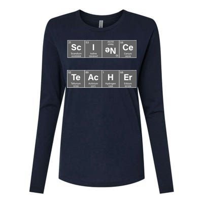 Science Teacher Periodic Table Logo Womens Cotton Relaxed Long Sleeve T-Shirt