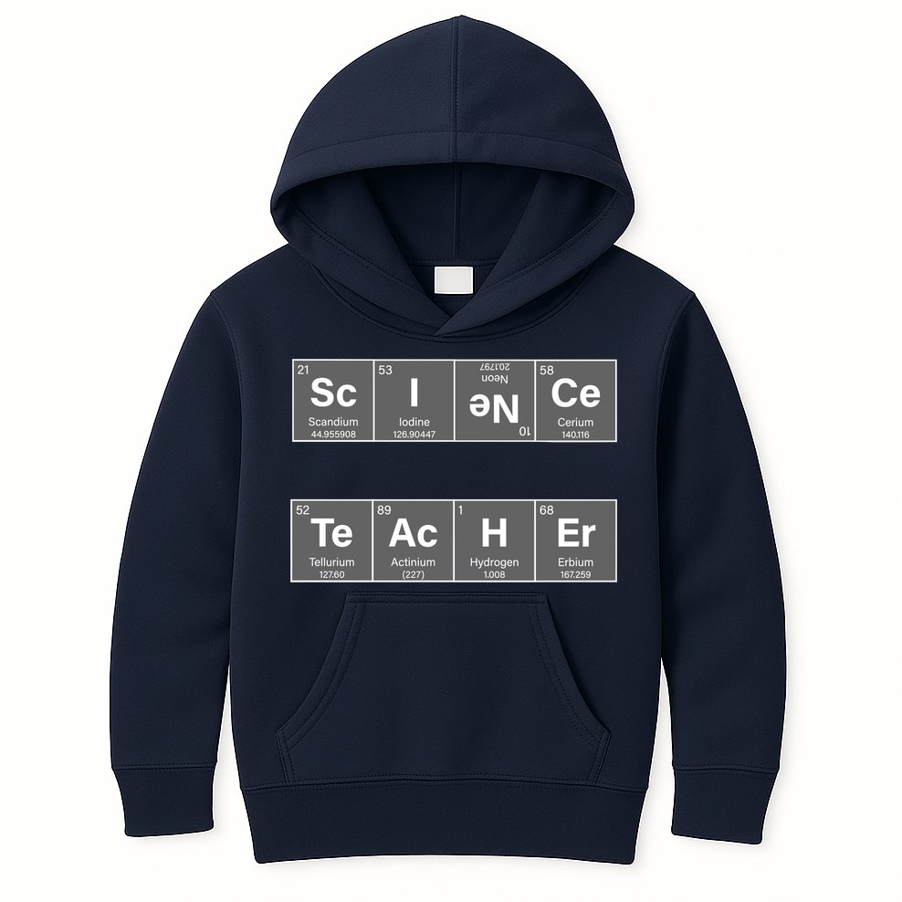 Science Teacher Periodic Table Logo Kids Hoodie
