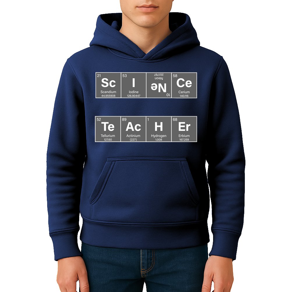 Science Teacher Periodic Table Logo Kids Hoodie