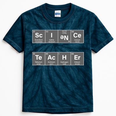 Science Teacher Periodic Table Logo Kids Tie-Dye T-Shirt