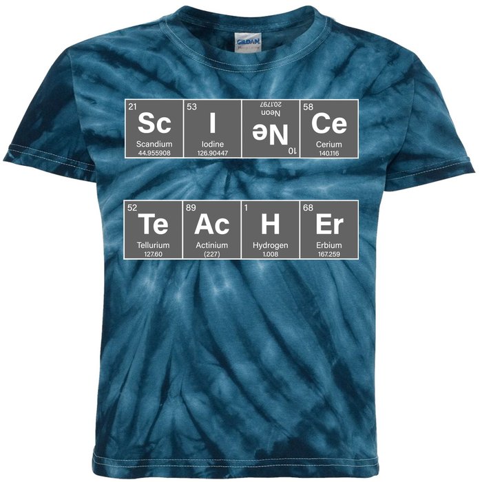 Science Teacher Periodic Table Logo Kids Tie-Dye T-Shirt