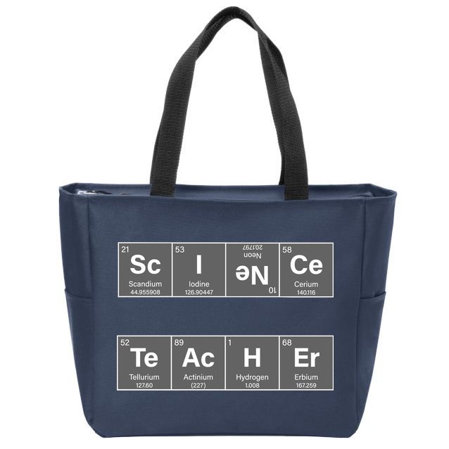 Science Teacher Periodic Table Logo Zip Tote Bag