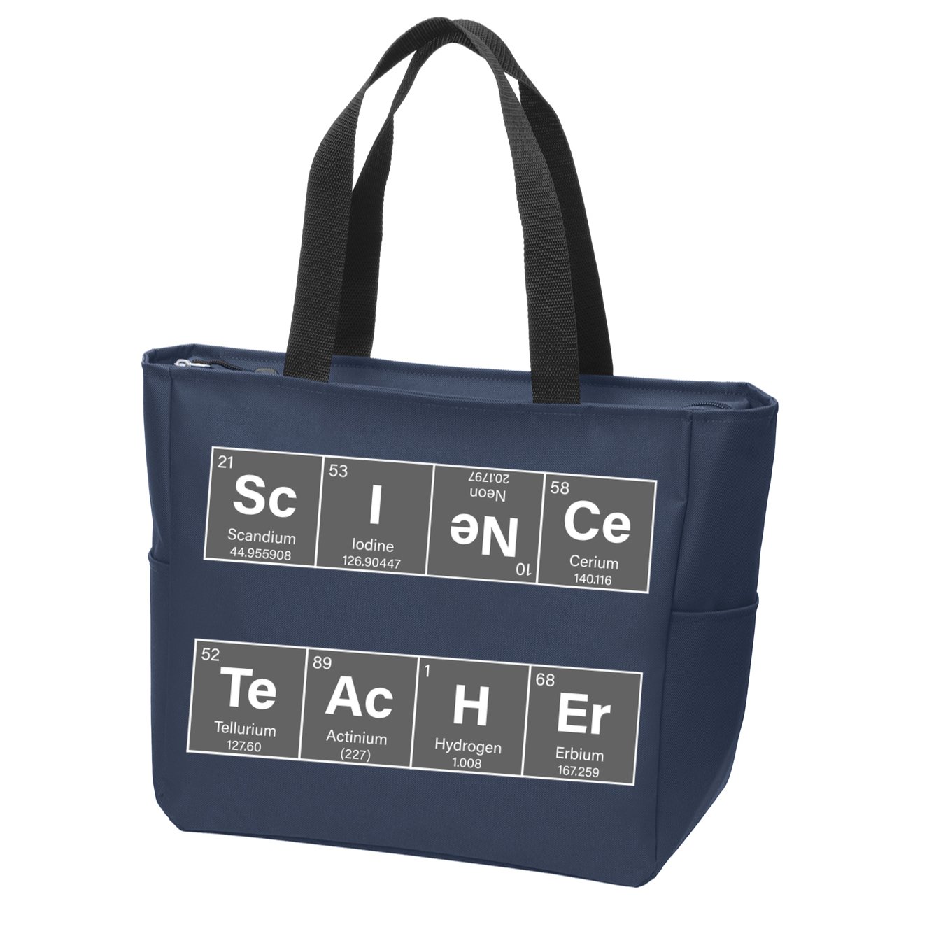Science Teacher Periodic Table Logo Zip Tote Bag