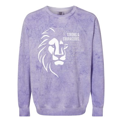 Strong & Courageous Joshua 19 Colorblast Crewneck Sweatshirt