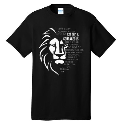 Strong & Courageous Joshua 19 Tall T-Shirt