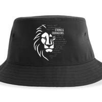 Strong & Courageous Joshua 19 Sustainable Bucket Hat