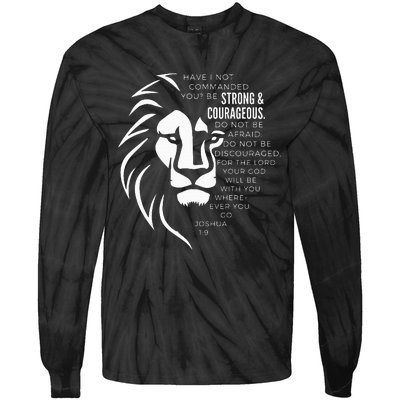 Strong & Courageous Joshua 19 Tie-Dye Long Sleeve Shirt