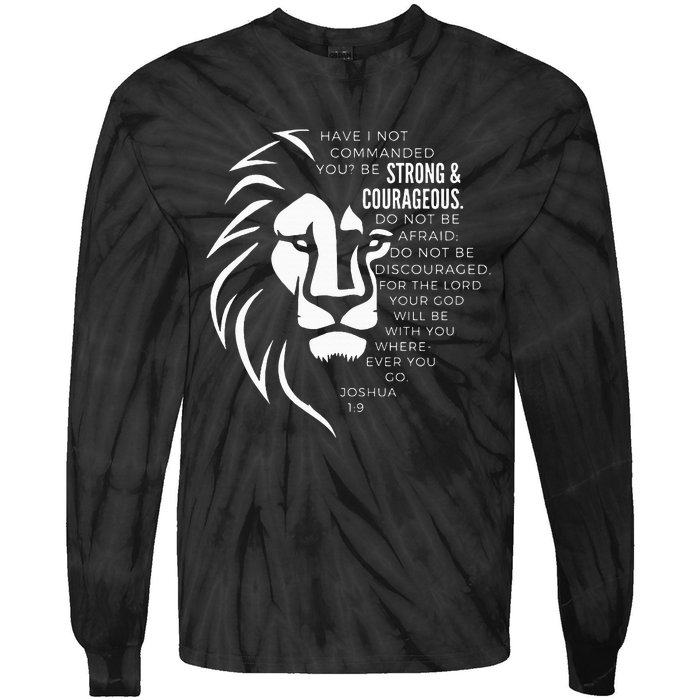 Strong & Courageous Joshua 19 Tie-Dye Long Sleeve Shirt