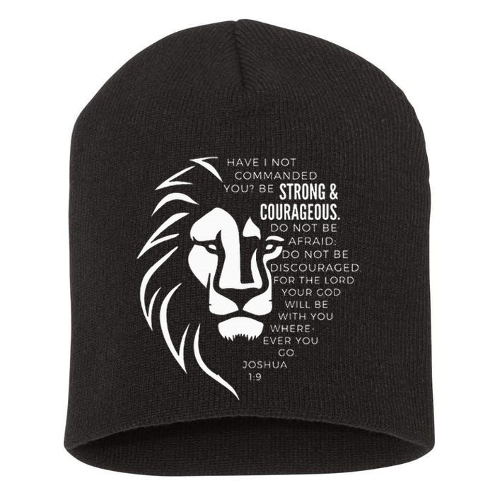 Strong & Courageous Joshua 19 Short Acrylic Beanie