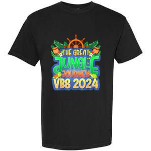 Summer Camp Jungle Journey Vbs 2024 Vacation Bible School Garment-Dyed Heavyweight T-Shirt