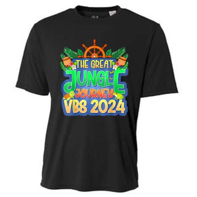 Summer Camp Jungle Journey Vbs 2024 Vacation Bible School Cooling Performance Crew T-Shirt