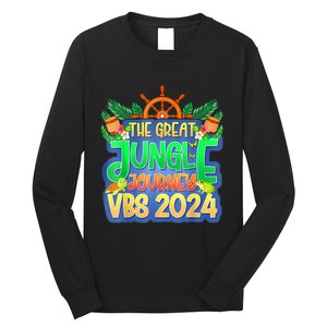 Summer Camp Jungle Journey Vbs 2024 Vacation Bible School Long Sleeve Shirt