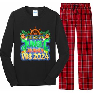 Summer Camp Jungle Journey Vbs 2024 Vacation Bible School Long Sleeve Pajama Set