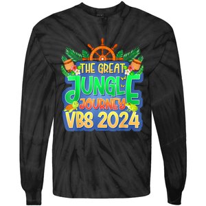 Summer Camp Jungle Journey Vbs 2024 Vacation Bible School Tie-Dye Long Sleeve Shirt