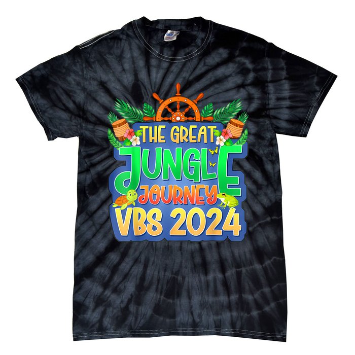 Summer Camp Jungle Journey Vbs 2024 Vacation Bible School Tie-Dye T-Shirt