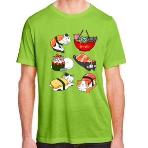 Sushi Cats Japanese Anime Kawaii Neko Lover Sushi Funny Great Gift Adult ChromaSoft Performance T-Shirt