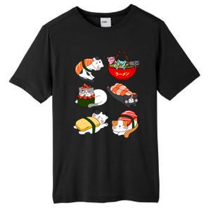 Sushi Cats Japanese Anime Kawaii Neko Lover Sushi Funny Great Gift Tall Fusion ChromaSoft Performance T-Shirt