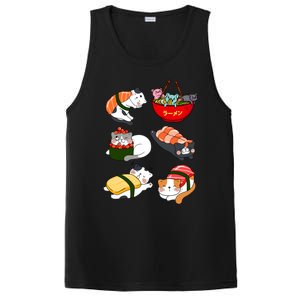 Sushi Cats Japanese Anime Kawaii Neko Lover Sushi Funny Great Gift PosiCharge Competitor Tank