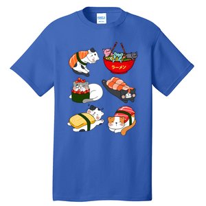 Sushi Cats Japanese Anime Kawaii Neko Lover Sushi Funny Great Gift Tall T-Shirt