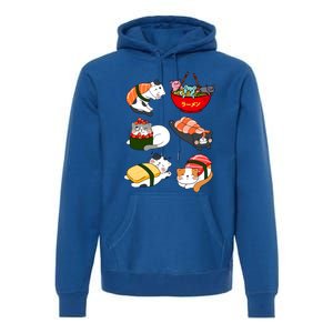 Sushi Cats Japanese Anime Kawaii Neko Lover Sushi Funny Great Gift Premium Hoodie