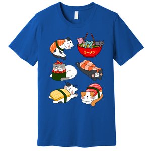 Sushi Cats Japanese Anime Kawaii Neko Lover Sushi Funny Great Gift Premium T-Shirt