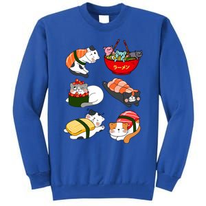 Sushi Cats Japanese Anime Kawaii Neko Lover Sushi Funny Great Gift Tall Sweatshirt