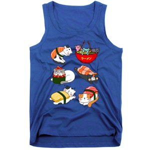 Sushi Cats Japanese Anime Kawaii Neko Lover Sushi Funny Great Gift Tank Top