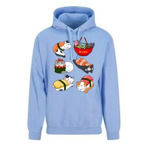 Sushi Cats Japanese Anime Kawaii Neko Lover Sushi Funny Great Gift Unisex Surf Hoodie