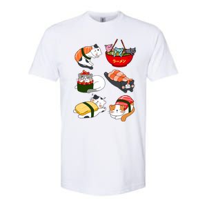 Sushi Cats Japanese Anime Kawaii Neko Lover Sushi Funny Great Gift Softstyle CVC T-Shirt