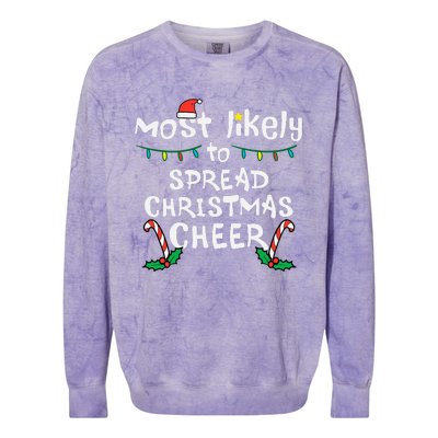 Spread Christmas Joy Festive Family Matching for Xmas Colorblast Crewneck Sweatshirt