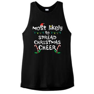 Spread Christmas Joy Festive Family Matching for Xmas Ladies PosiCharge Tri-Blend Wicking Tank