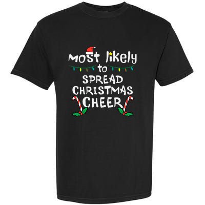 Spread Christmas Joy Festive Family Matching for Xmas Garment-Dyed Heavyweight T-Shirt