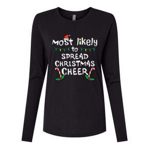 Spread Christmas Joy Festive Family Matching for Xmas Womens Cotton Relaxed Long Sleeve T-Shirt