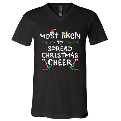 Spread Christmas Joy Festive Family Matching for Xmas V-Neck T-Shirt