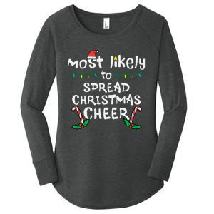 Spread Christmas Joy Festive Family Matching for Xmas Women's Perfect Tri Tunic Long Sleeve Shirt