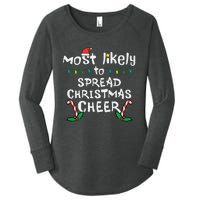 Spread Christmas Joy Festive Family Matching for Xmas Women's Perfect Tri Tunic Long Sleeve Shirt