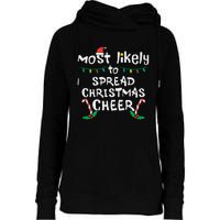 Spread Christmas Joy Festive Family Matching for Xmas Womens Funnel Neck Pullover Hood