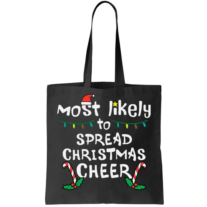 Spread Christmas Joy Festive Family Matching for Xmas Tote Bag