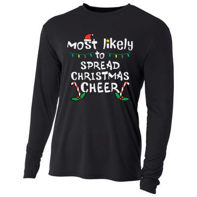 Spread Christmas Joy Festive Family Matching for Xmas Cooling Performance Long Sleeve Crew