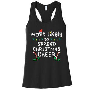 Spread Christmas Joy Festive Family Matching for Xmas Women's Racerback Tank