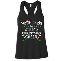 Spread Christmas Joy Festive Family Matching for Xmas Women's Racerback Tank