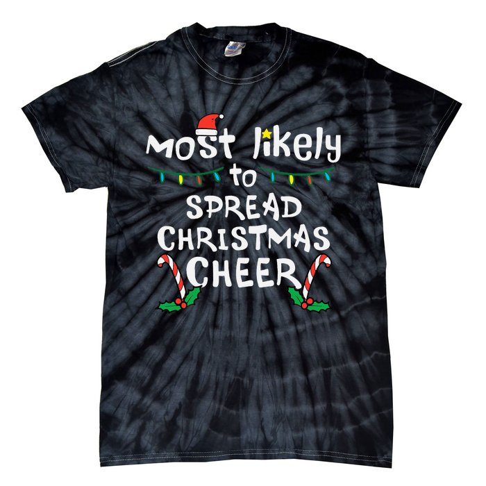 Spread Christmas Joy Festive Family Matching for Xmas Tie-Dye T-Shirt