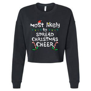 Spread Christmas Joy Festive Family Matching for Xmas Cropped Pullover Crew