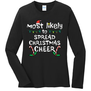 Spread Christmas Joy Festive Family Matching for Xmas Ladies Long Sleeve Shirt