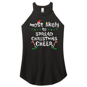 Spread Christmas Joy Festive Family Matching for Xmas Women's Perfect Tri Rocker Tank