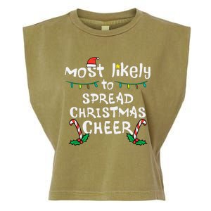 Spread Christmas Joy Festive Family Matching for Xmas Garment-Dyed Women's Muscle Tee