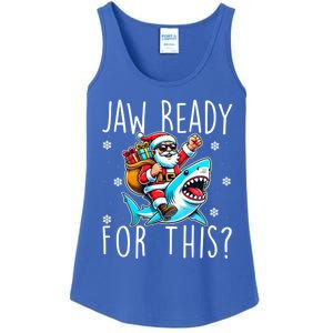 Shark Christmas Jaw Ready For This Santa Hat Sunglasses Xmas Cute Gift Ladies Essential Tank