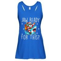 Shark Christmas Jaw Ready For This Santa Hat Sunglasses Xmas Cute Gift Ladies Essential Flowy Tank