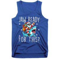 Shark Christmas Jaw Ready For This Santa Hat Sunglasses Xmas Cute Gift Tank Top