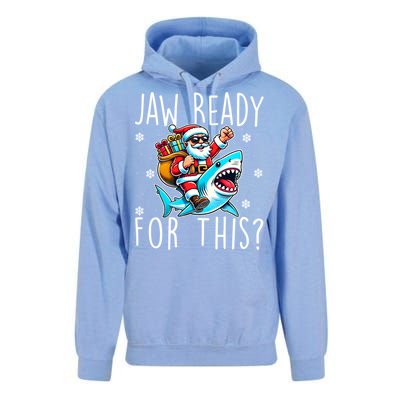 Shark Christmas Jaw Ready For This Santa Hat Sunglasses Xmas Cute Gift Unisex Surf Hoodie